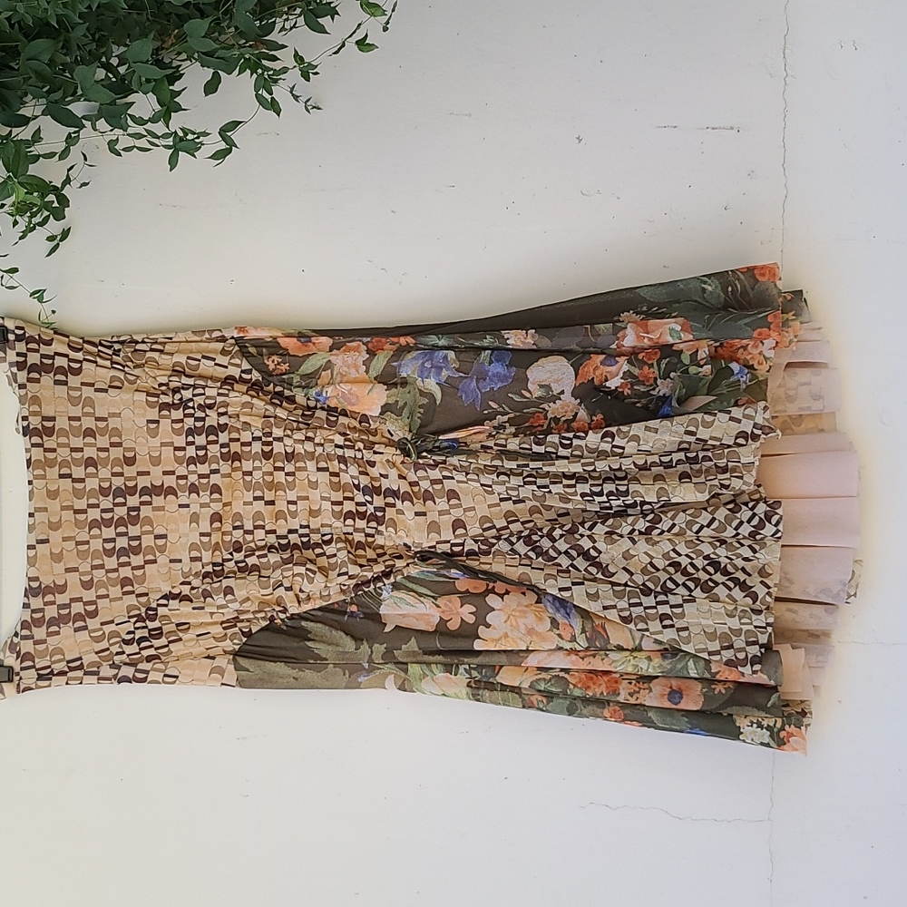 FUZZI JEAN PAUL GAULTIER Ruched Mermaid Skirt S Convertible Strapless Dress Y2K - Picture 11 of 16
